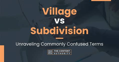 difference of subdivision and village|Subdivision vs Village .